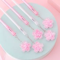 Ins Quicksand Sequin Cherry Blossom Pendant Gel Pen Lovely Fairy Pendant Student Signature School Supplies