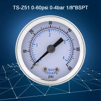 วัดมะโนความดัน0-60psi เครื่องวัดความดันน้ำ0-4bar แบบ1/8 BSPT สำหรับก๊อกไฮโดรลิกหน้าปัดน้ำอากาศน้ำมัน