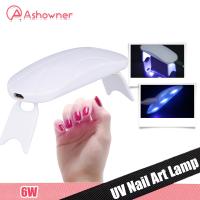 เครื่องมินิเล็บแห้งสีขาว6W,หลอดไฟ LED UV3สาย USB แบบพกพาเครื่องมืองานศิลปะ UV เจลเคลือบเงาสำหรับใช้ในบ้าน