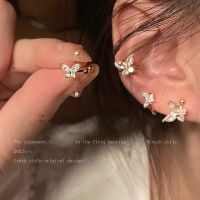 Mini Delicate Zircon Butterfly Ear Cuff 2023 Fashion Design Korean Simple Female Ear Clip Non-piercing Earrings Wholesale