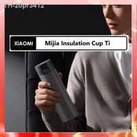 ﹉ↂ 20pr3412 Novo xiaomi mijia copo térmico ti manter quente e resfriamento 450ml de titânio puro corpo portátil garrafa térmica saudável bebida