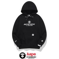 AAPE Black New Arrival Cotton Plus velvet Hat High Quality Hoodie Hip Hop Ape Hoodies Hooded Long Sleeve Men Women Coat