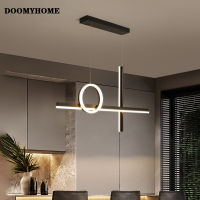 DOOMYHOME โคมไฟแขวน LED สีทองสีดำโคมไฟติดเพดานทันสมัยสำหรับตกแต่งโคมไฟในร่มห้องรับประทานอาหารห้องครัวการตกแต่งบ้าน