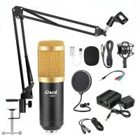 OKER M887 ชุดไมค์คอนเดนเซอร์ + Phantom Power 48V + USB Sound 7.1 + แจ็คแปลงโทรศัพท์ - (สีดำทอง)