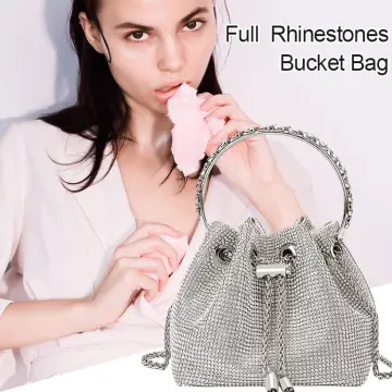 Women's Full Rhinestones Bucket Bag