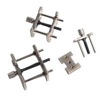 3Pcs/Set Metal Watch Movement Holder Fixed Base Silver Metal for Watchmaker Multi Function Vise Clamp