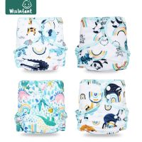 WizInfant Newborn Organic Cotton Colrful Binding Baby Diapers Tiny AIO Cloth Diaper Waterproof PUL Fit 3-6KG Baby Cloth Diapers