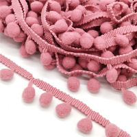 2 หลา Pom Pom ลูกไม้ Trim Ball ริบบิ้น MINI Pearl Pompom Fringe ริบบิ้นเย็บผ้าลูกไม้ถักผ้าทำด้วยมือ DIY Craft อุปกรณ์เสริม-sdgerte