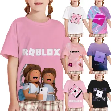 New Summer Children's Short Sleeve T-shirt ROBLOX Girls Boys Cartoon Tee  Kids Clothes Boys Girl