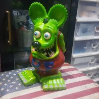 RAT FINK HOT ROD GREEN COLOR MODEL สูง 33 CM หุ่นหนูผีโมเดลโชว์