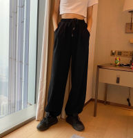 Korean wide leg pants for women trousers elastic pants drawstring