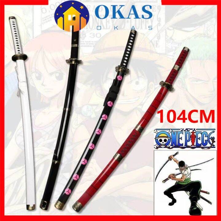 104cm One Piece Cosplay Wooden Sword Anime Roronoa Zoro Sword Japanese 