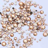 【CW】 Gold Many Size Non Hotfix Bottom Rhinestones Glass Glue Wedding Dresses Decorations