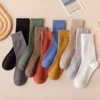 5 Pcs Casual Women Socks Women Breathable Winter Sweat Socks Aldult Thickened Floor Socks 10 colors RYXWZ36