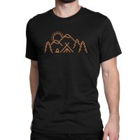 Trendy Mountains Outline Graphic Funny T Shirts  XFY1