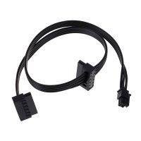 Mini 4Pin 2 SATA แหล่งจ่ายไฟสำหรับ Lenovo บอร์ดหลัก510S 510A M410 M415 M610 M710 M720S B250อินเทอร์เฟซขนาดเล็ก4Pin เพื่อ Dual SATA SSD สายไฟ45ซม.