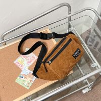 Corduroy Women  39;s Waist Bag Small Canvas Ladies Shoulder Crossbody Bags Ladies 2022 Fanny Pack Fashion Phone Female Chest Bag 【MAY】