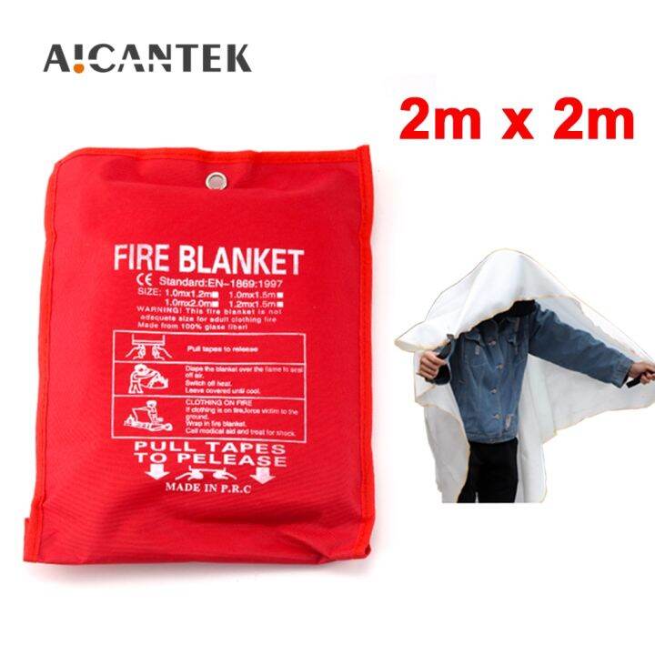 2M X 2M Fiberglass Fire Blanket Fire Flame Retardant Emergency Survival