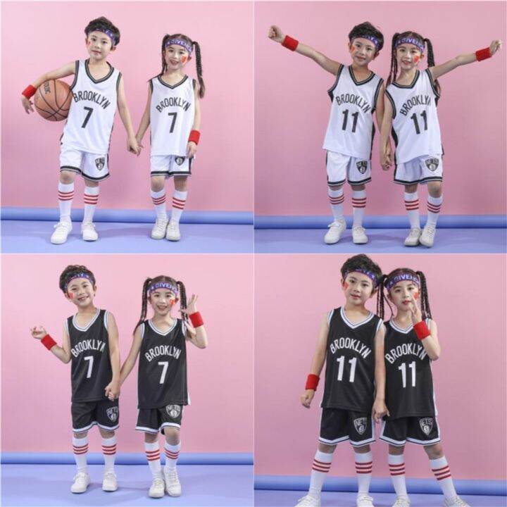 nba-brooklyn-nets-kyrie-irving-kevin-durant-jersey-kids-basketball-clothing-suits