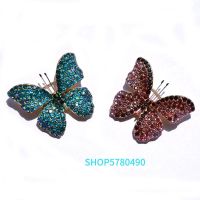 Classic Jewelry Butterfly brooches Vintage pins Rhinestone Delicate Brooches for Women Bridal Gift Dress Accessories Elegant Pin