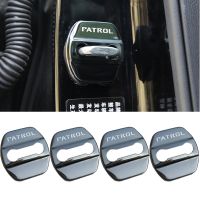 № 4PCS Stainless Car Door Lock Buckle Protective Cover For Nissan Patrol Aramda Y62 Accessories 2013-2020