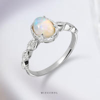 Mizuchol แหวนพลอยโอปอล Opal TIARA OF HOPE RING