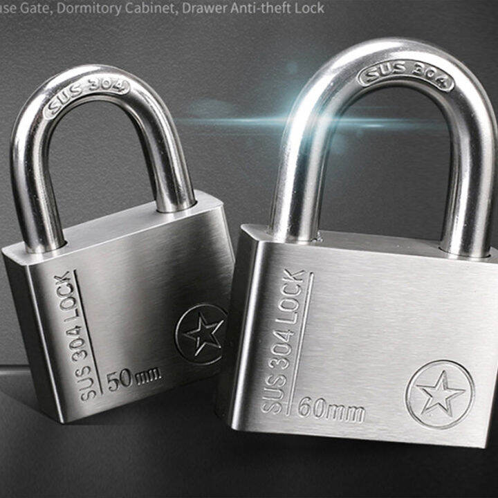 304 Stainless Steel Padlock Outdoor Lock Head Furniture Lock