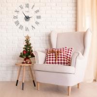 ZZOOI Living Room Home DIY Wall Clock Set Decor Wall Stickers Electronic Clock Watches for Household Bedroom Ornaments