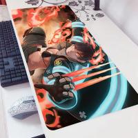 Anime Fire Force Mousepad Kawaii Computer Gaming Accessories Mouse Mat Mouse Pad Gamer Non-slip Mausepad Deskmat Tapis De Souris