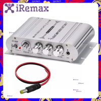 iRemax เครื่องเสียงรถยนต์ซับวูฟเฟอร์แอมป์สเตอริโอ Stereo Amplifier ระบบที่อยู่สาธารณะ แถมสายไฟ DC