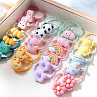 ◕❦ 2PCS baby hair bands Girls Cartoons hair accessories Rubber Band Ponytail Holder Gum Headwear Korean Hair Accessories Ornaments