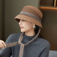 Hepburn Style 100 Australia Wool Beret Girl Cute Painter Hat Lady Cloche Felt Fedora Cap with String