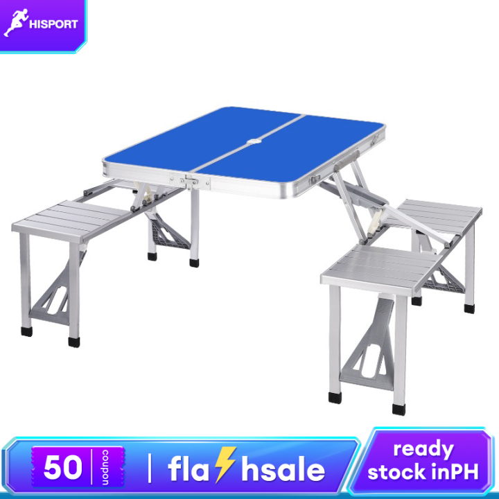 Outdoor quick folding table car portable aluminum alloy integrated