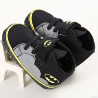 COD DSFGERERERER Baby Shoes Newborn Boy Batman Canvas Anti-Slip Soft Sole Casual Sneakers Prewalker Shoe 0-18 Months Old