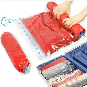 5 Pcs Vacuum Storage Bags Home Organizer Transparent Vacuum Bag