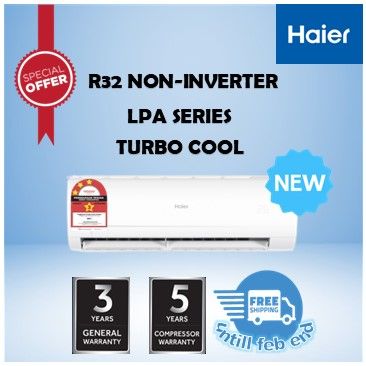 haier 1.0 hp dc inverter r32 air conditioner hsu 09vnr18