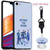 เคสโทรศัพท์ BTS สำหรับ VIVO,เคสซิลิโคนแบบนิ่ม Y81/Y81S/1812/1732พร้อมแหวนลายเดียวกันและเชือก