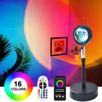 RGB Sunset โคมไฟ16สี APP การควบคุมระยะไกลบรรยากาศฉาย Led ไฟกลางคืนสำหรับบ้านห้องนอนร้านตกแต่งพื้นหลัง