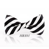 {EDDLYT}ผูกโบว์คลาสสิกสำหรับผู้ชายสีขาวสีดำลายแนวทแยง Bowtie แฟชั่นผ้าผูกคอแบรนด์ที่เดินทางมาพักผ่อน