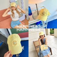 asissyclub - Happiness หมวกแก๊ปทรงสวย สีเหลือง