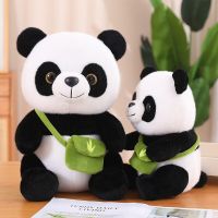 20cm Kawaii Panda Plush Toys Cute Backpack Panda Bears with knapsack Plushie Doll Stuffed Animal Toy For Kids Best Gift