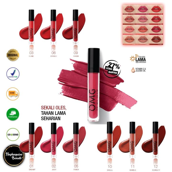 Omg Oh My Glam Matte Kiss Lip Cream Bpom Lazada Indonesia