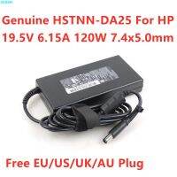 HSTNN-DA25ของแท้6.15A 19.5V 120W HSTNN-LA25 HSTNN-อะแดปเตอร์ AC CA25สำหรับอุปกรณ์เติมหมึก HP DV4-5300 DV6-7300 DV7-7300อุปกรณ์ชาร์จไฟสำหรับแล็ปท็อป