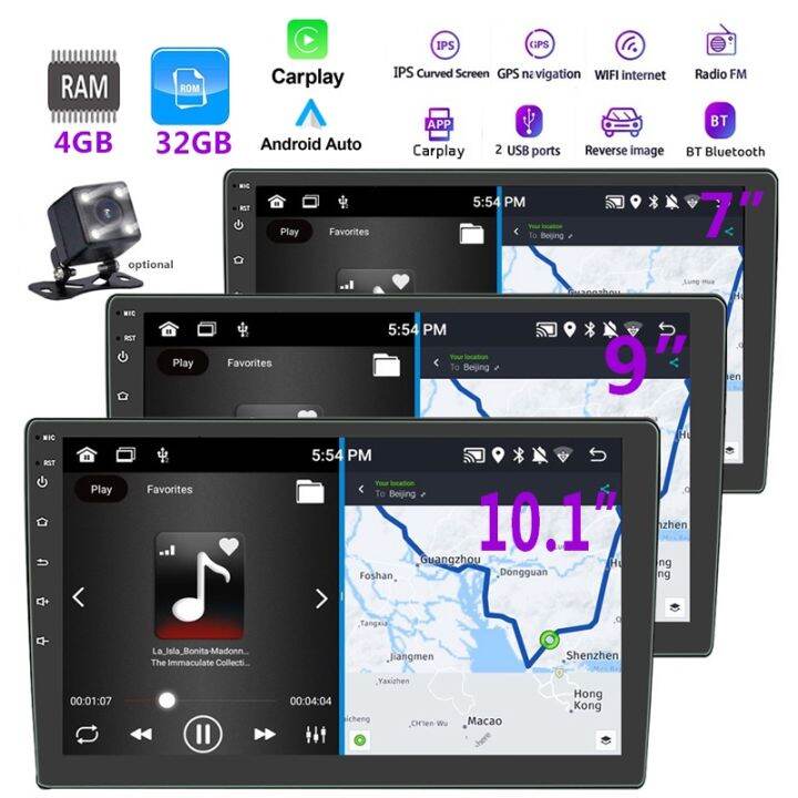 [4GB+32GB]7"/9"10.1Inch 2Din Car Stereo Bluetooth Touch Screen car