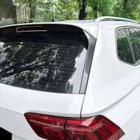 For VW Tiguan MK2 R-Line 2017-2023 Carbon Fiber Pattern Car Rear Window Spoiler Side Wing Cover Trim Car Replacement Parts Accessories