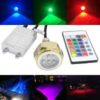 Super Bright 27W Boat Drain Plug LED light RGB Color changing 9 LED Underwater Light Boat light lamp 1/2 quot; NPT Threaded 12V/24V