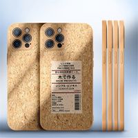 【CC】 Wood Breathable iPhone 13 12 XR X XS 7 8 SE2 Shockproof Soft Silicone Label Cover Capa