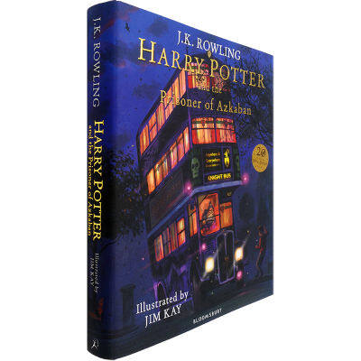 Full color illustration of Harry Potter and the prisoner of Azkaban English original Harry Potter and prism of Azkaban English hardcover folio