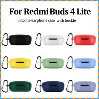 Case for Xiaomi Redmi Buds 4 Lite ซิลิโคน เคส ฝาครอบสําหรับ Redmi Wireless หูฟัง Buds4Lite Cover พร้อม Lock Hook