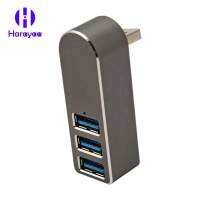 Harayaa ตัวแปลง USB 3พอร์ต270ฮับ3.0หมุนได้เป็นองศาสำหรับเมาส์กล้องดิจิตอล